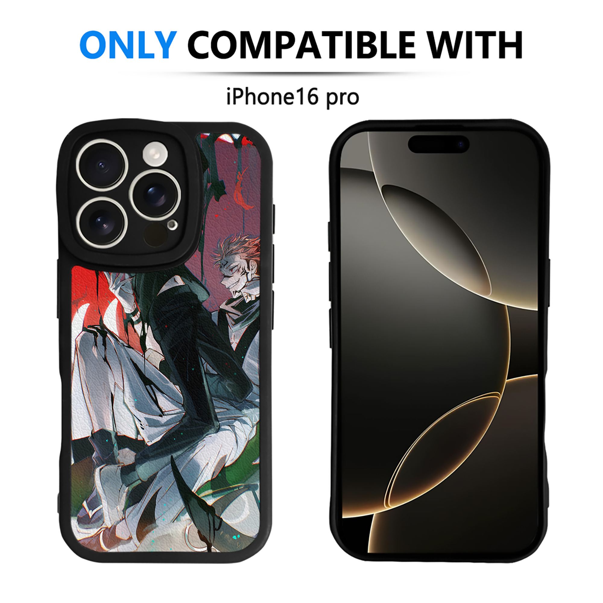 （画像用） 呪術廻戦 Jujutsu Kaisen 【iPhone 16シリーズ対応】シリコンスマホケース（レザー調） 材質：シリコン